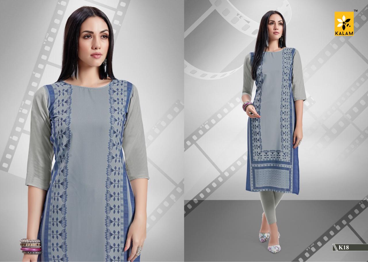 Kalam Vol-2 By Kalam 09 To 18 Series Beautiful Colorful Stylish Fancy Casual Wear & Ethnic Wear & Ready To Wear Rayon Cotton Printed Kurtis At Wholesale Price