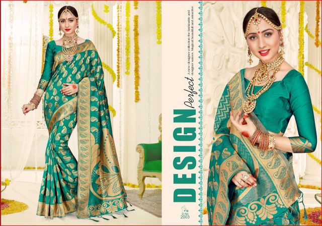 Kalina Silk By Shakti Fashion 2001 To 2008 Series Designer Beautiful Fancy Colorful Traditional Wear Fancy Party Wear & Occasional Wear Banarasi Silk Sarees At Wholesale Price