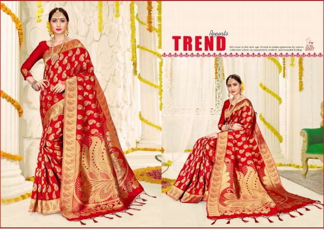 Kalina Silk By Shakti Fashion 2001 To 2008 Series Designer Beautiful Fancy Colorful Traditional Wear Fancy Party Wear & Occasional Wear Banarasi Silk Sarees At Wholesale Price