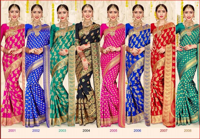 Kalina Silk By Shakti Fashion 2001 To 2008 Series Designer Beautiful Fancy Colorful Traditional Wear Fancy Party Wear & Occasional Wear Banarasi Silk Sarees At Wholesale Price