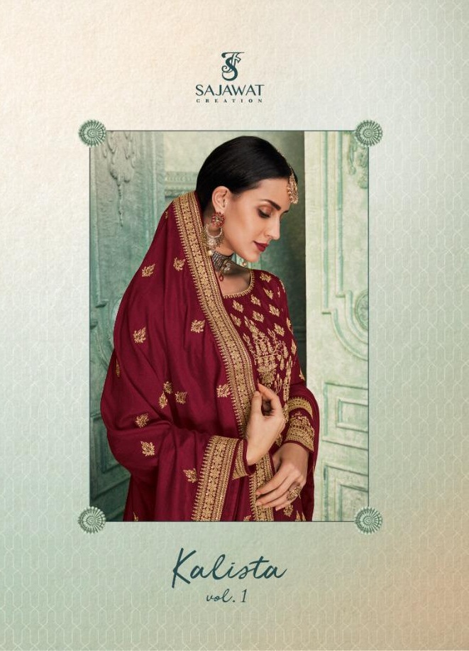 Kalista By Sajawat Craetion 1231 To 1234 Series Designer Bridal Wear Anarkali Suits Collection Beautiful Stylish Fancy Colorful Party Wear & Occasional Wear Soft Silk With Heavy Embroidery Dresses At Wholesale Price