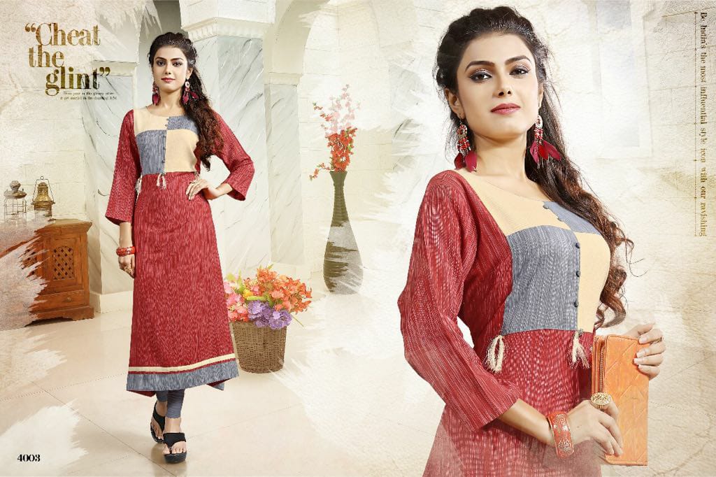 Kalista By Surya Techno Fab 4001 To 4008 Series Stylish Fancy Beautiful Colorful Casual Wear & Ethnic Wear Heavy Rayon Printed Kurtis At Wholesale Price