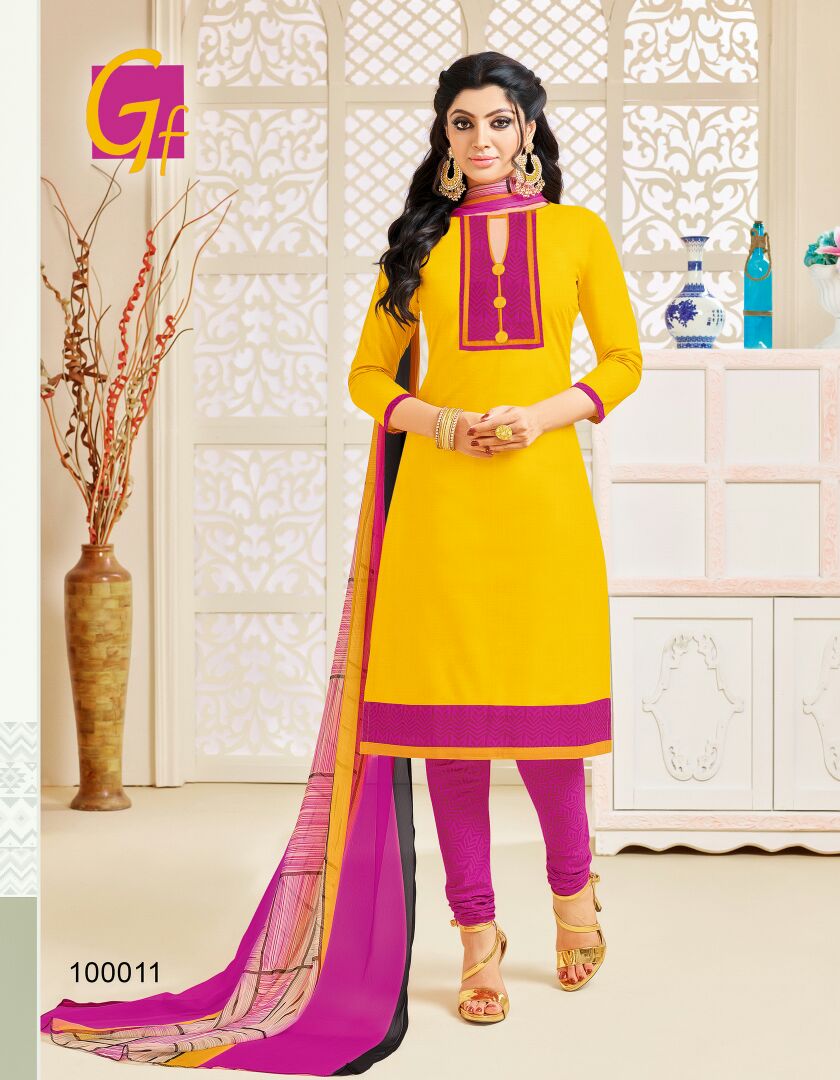 Kalyanam By Ganesh Fashion 100008 To 100021 Series Beautiful Stylish Fancy Colorful Casual Wear & Ethnic Wear Cotton Slub Dresses At Wholesale Price
