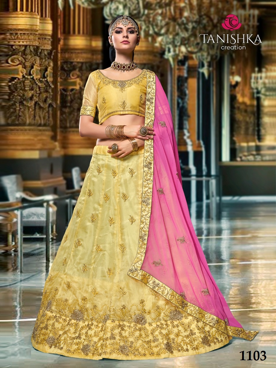 Kamal By Tanishka Creation 1101 To 1110 Series Indian Bridal Wear Beautiful Traditional Wear Collection Colorful Stylish Fancy Party Wear & Occasional Wear Net & Georgette Lehengas At Wholesale Price