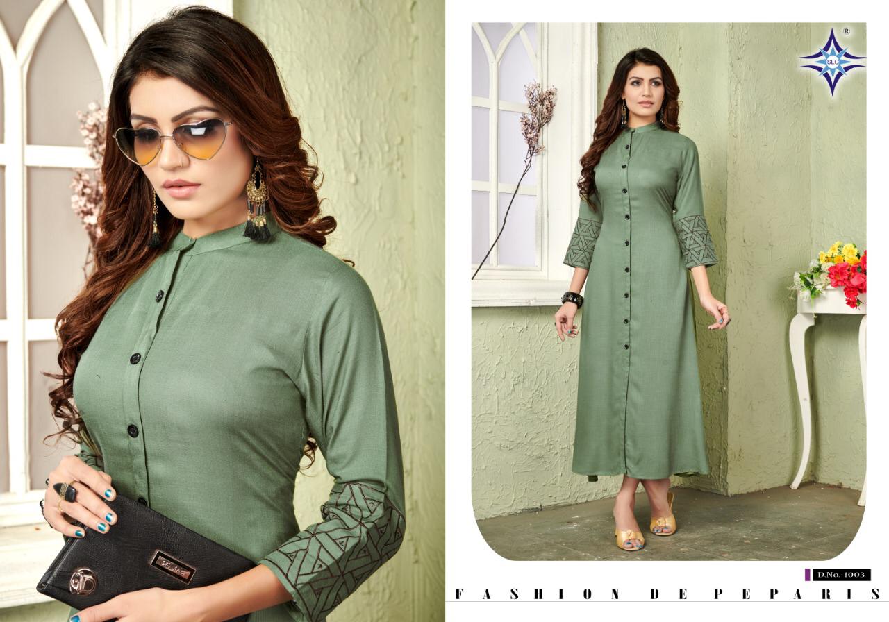 Kamli By Sai Latest Creation 1001 To 1008 Series Beautiful Colorful Stylish Fancy Casual Wear & Ethnic Wear & Ready To Wear Line Kurti With Embroidery Kurtis At Wholesale Price