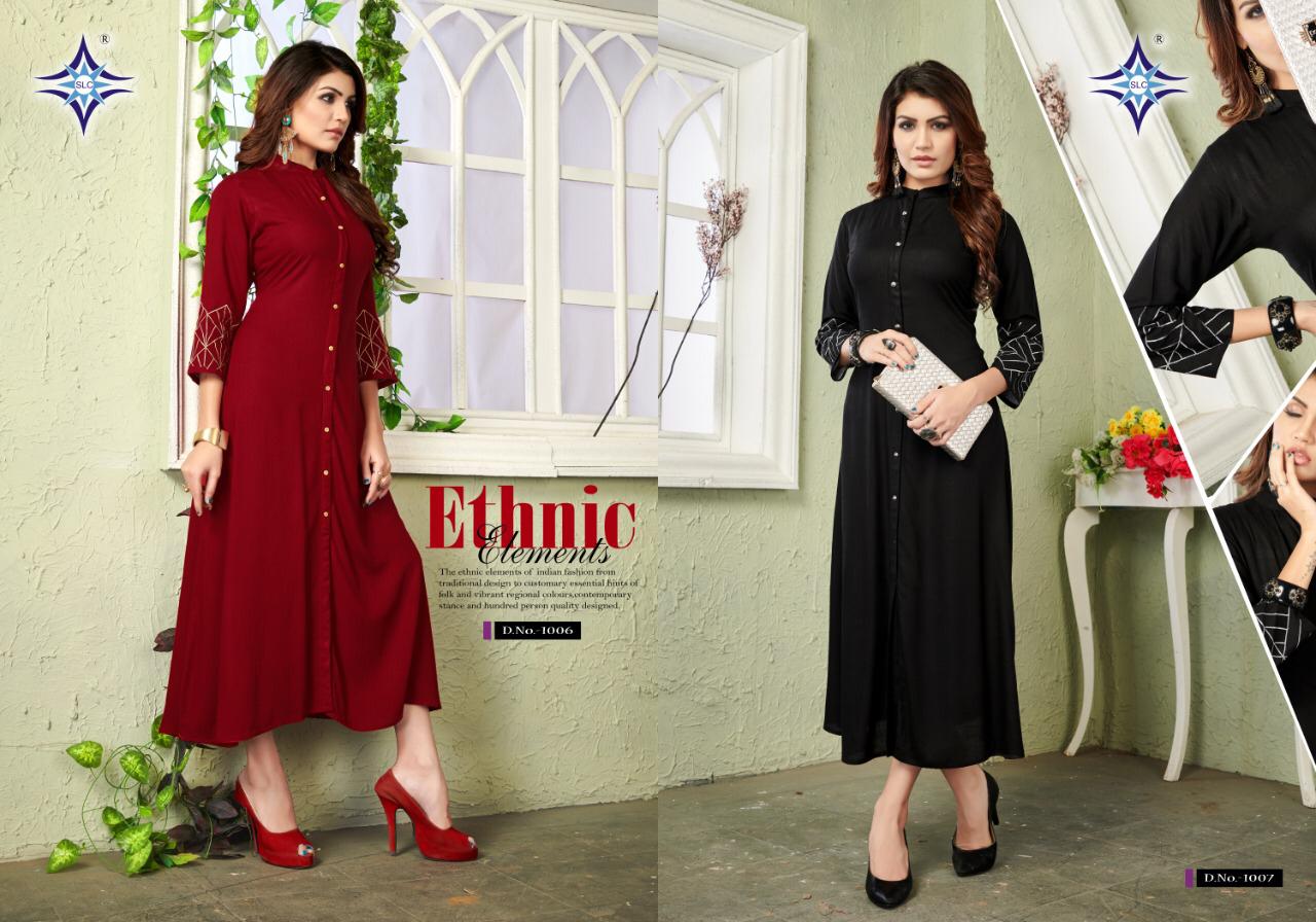 Kamli By Sai Latest Creation 1001 To 1008 Series Beautiful Colorful Stylish Fancy Casual Wear & Ethnic Wear & Ready To Wear Line Kurti With Embroidery Kurtis At Wholesale Price