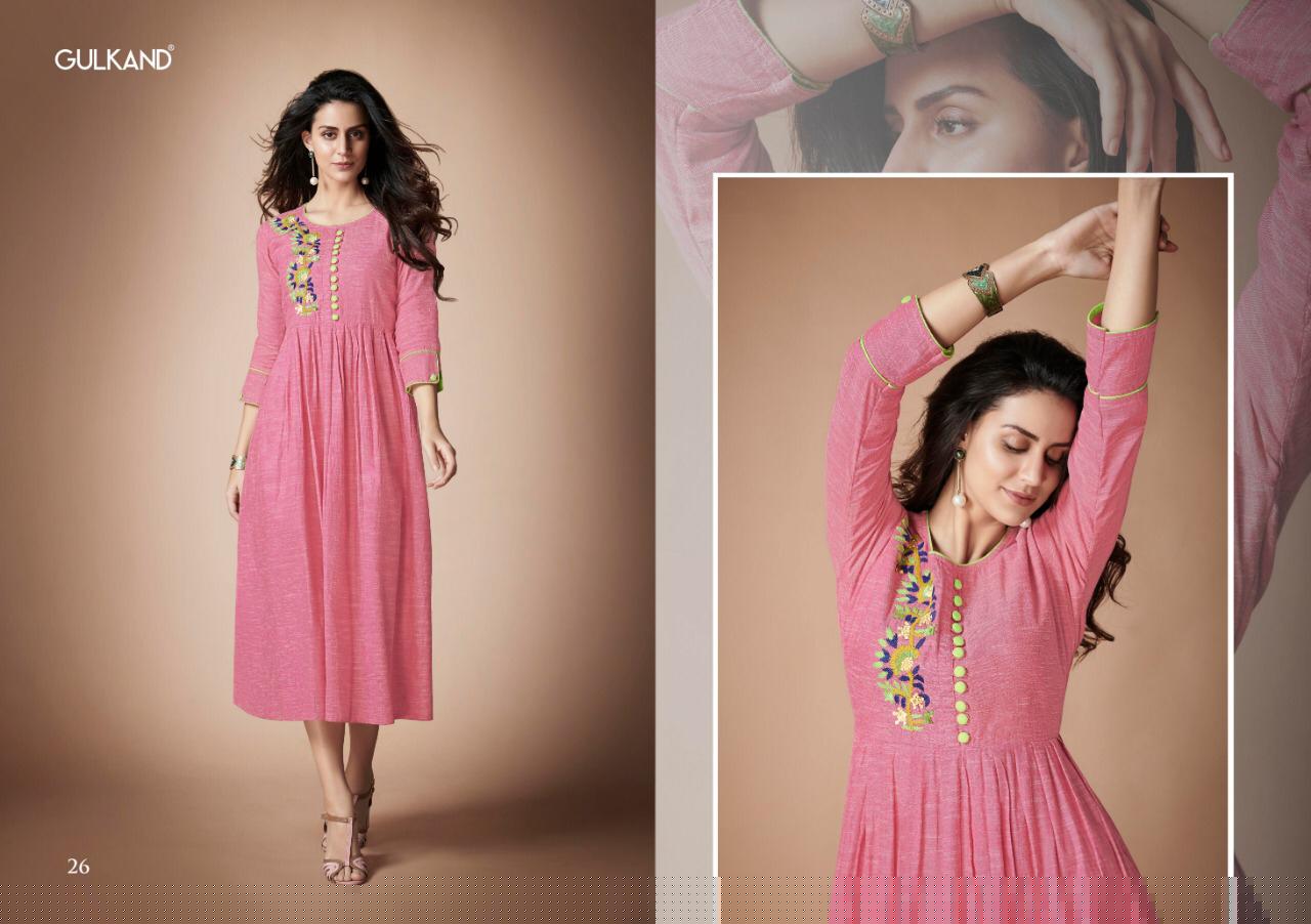 Kangan By Gulkand Designer 25 To 30 Series Beautiful Colorful Stylish Fancy Casual Wear & Ethnic Wear & Ready To Wear South Handloom Cotton With Hand Work Kurtis At Wholesale Price