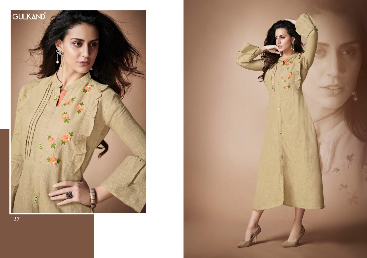 Kangan By Gulkand Designer 25 To 30 Series Beautiful Colorful Stylish Fancy Casual Wear & Ethnic Wear & Ready To Wear South Handloom Cotton With Hand Work Kurtis At Wholesale Price