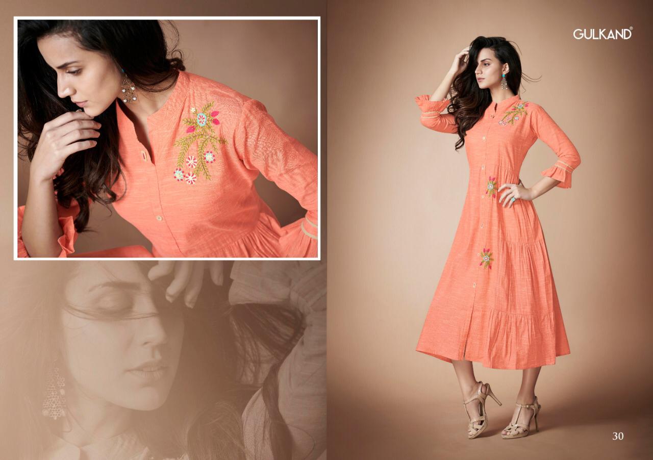 Kangan By Gulkand Designer 25 To 30 Series Beautiful Colorful Stylish Fancy Casual Wear & Ethnic Wear & Ready To Wear South Handloom Cotton With Hand Work Kurtis At Wholesale Price
