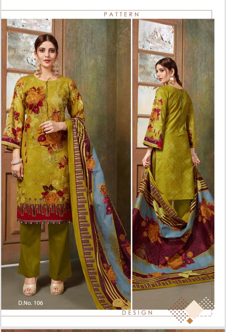 Karachi Cotton By Rutu 101 To 110 Series Beautiful Suits Stylish Fancy Colorful Casual Wear & Ethnic Wear Cotton Printed Dresses At Wholesale Price