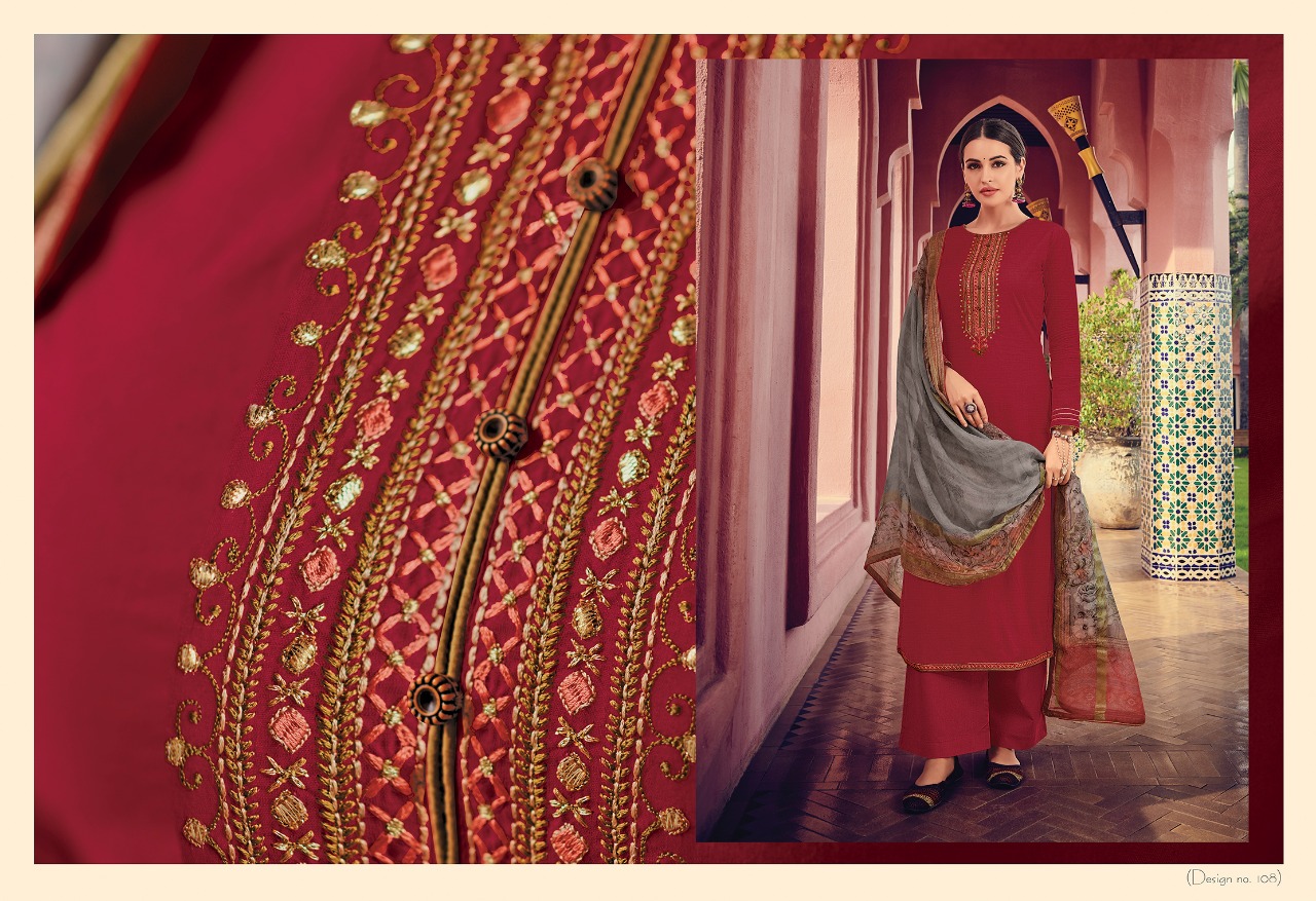 Karigari Vol-2 By Varsha Fashion 101 To 108 Series Beautiful Pakistani Suits Colorful Fancy Stylish Casual Wear & Ethnic Wear Monga Silk With Embroidered Dresses At Wholesale Price