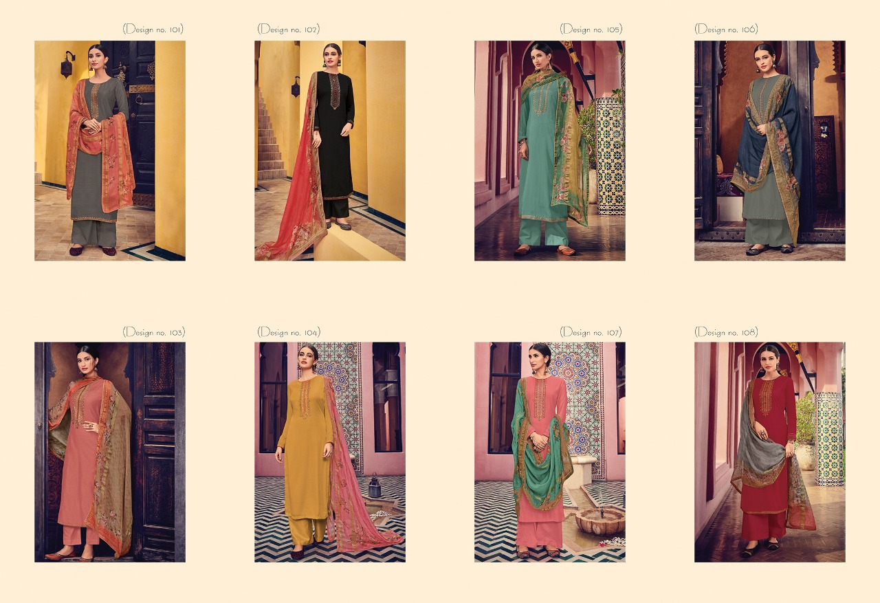 Karigari Vol-2 By Varsha Fashion 101 To 108 Series Beautiful Pakistani Suits Colorful Fancy Stylish Casual Wear & Ethnic Wear Monga Silk With Embroidered Dresses At Wholesale Price
