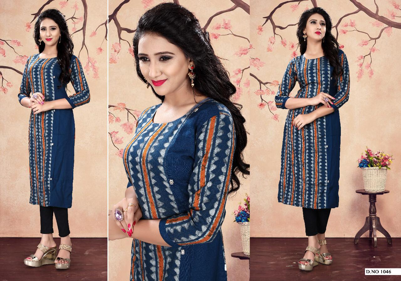 Karishma By Studio Manav Mills 1037 To 1048 Series Indian Traditional Wear Collection Beautiful Stylish Fancy Colorful Party Wear & Occasional Wear Heavy Rayon Kurtis At Wholesale Price