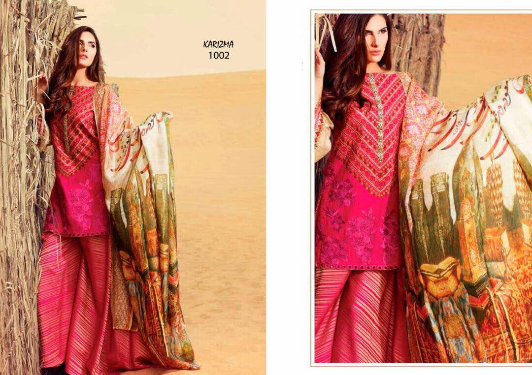 Karizma Vol-1 By Fashid Wholesale 1001 To 1009 Series Pakistani Suits Beautiful Stylish Fancy Colorful Party Wear & Ethnic Wear Cambric Cotton Printed Dresses At Wholesale Price