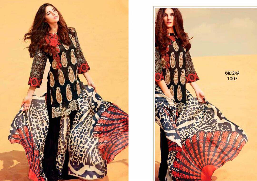 Karizma Vol-1 By Fashid Wholesale 1001 To 1009 Series Pakistani Suits Beautiful Stylish Fancy Colorful Party Wear & Ethnic Wear Cambric Cotton Printed Dresses At Wholesale Price