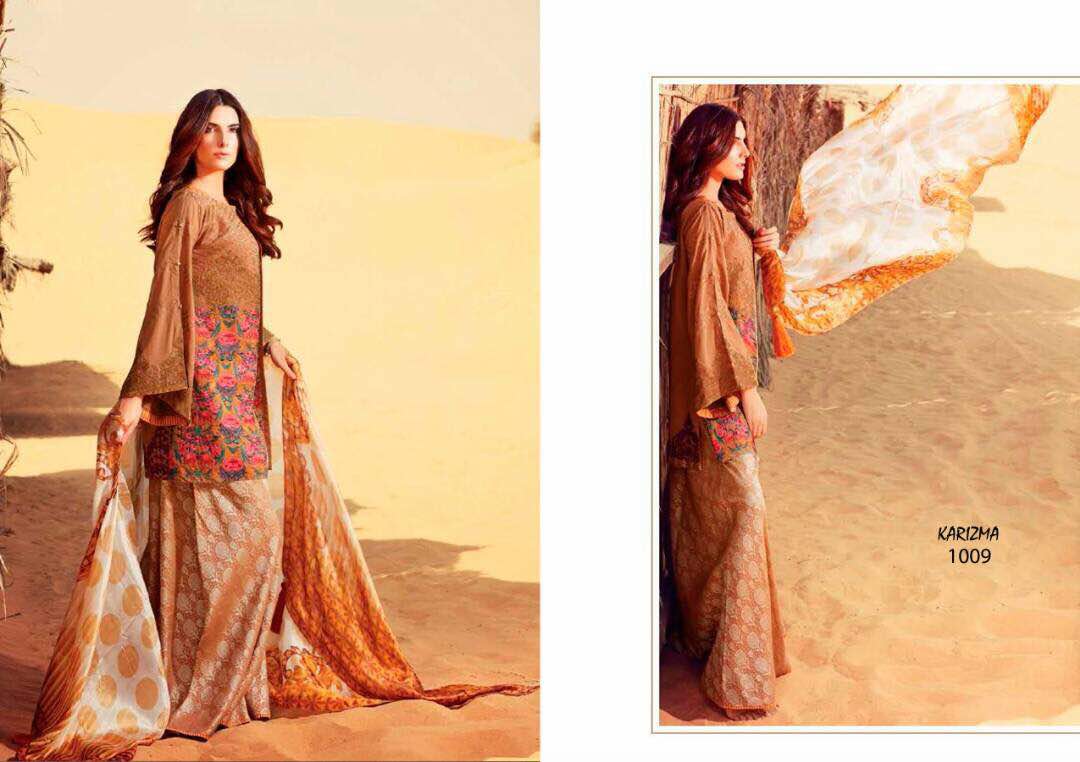 Karizma Vol-1 By Fashid Wholesale 1001 To 1009 Series Pakistani Suits Beautiful Stylish Fancy Colorful Party Wear & Ethnic Wear Cambric Cotton Printed Dresses At Wholesale Price