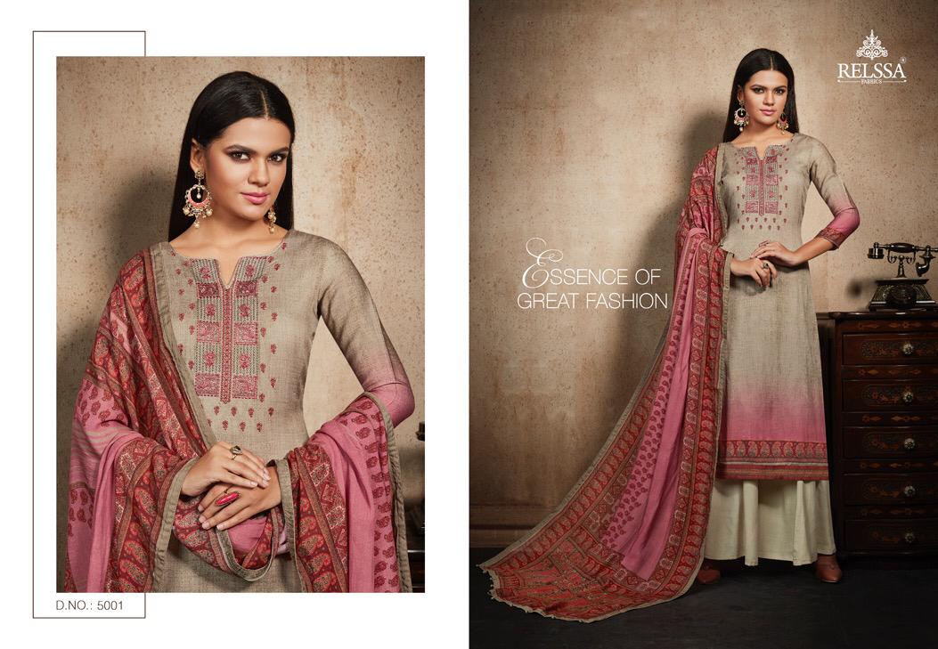 Karni By Relssa Fabric 5001 To 5007 Series Suits Beautiful Stylish Fancy Colorful Party Wear & Occasional Wear Modal Cotton Embroidered Dresses At Wholesale Price