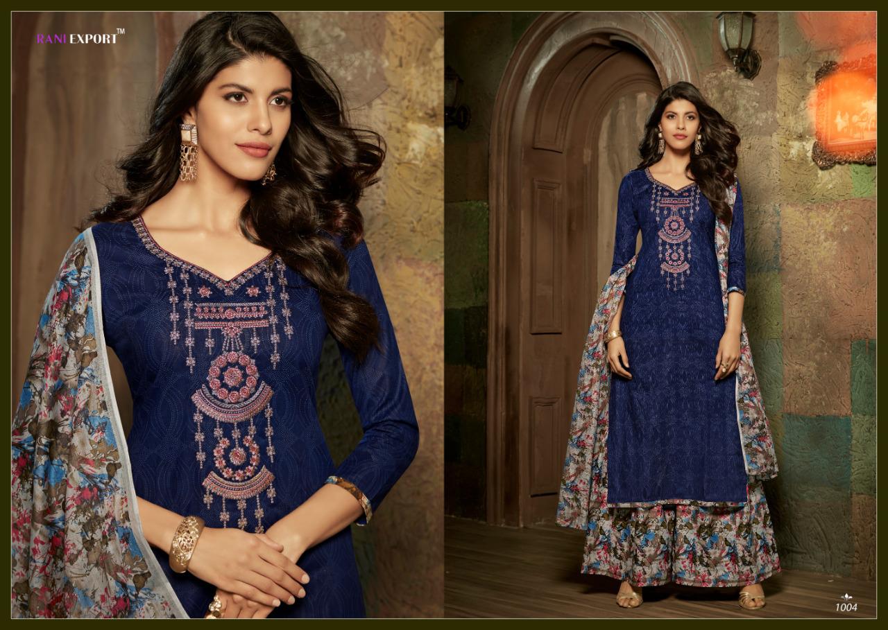 Kashida Kari By Rani Exports 1002 To 1009 Beautiful Suits Stylish Colorful Fancy Casual Wear & Ethnic Wear Pure Cambric Printed Dresses At Wholesale Price