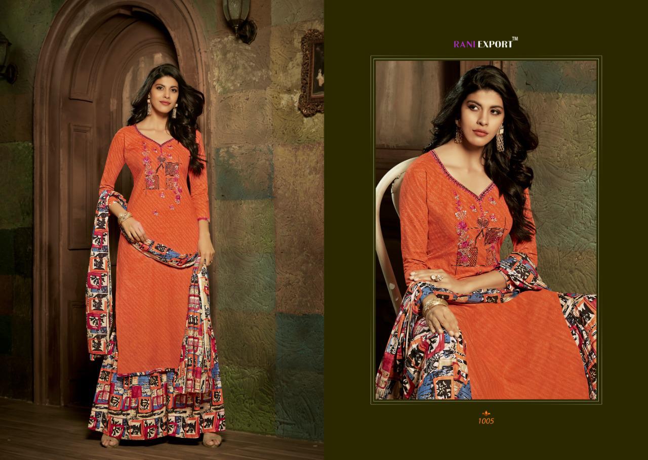 Kashida Kari By Rani Exports 1002 To 1009 Beautiful Suits Stylish Colorful Fancy Casual Wear & Ethnic Wear Pure Cambric Printed Dresses At Wholesale Price
