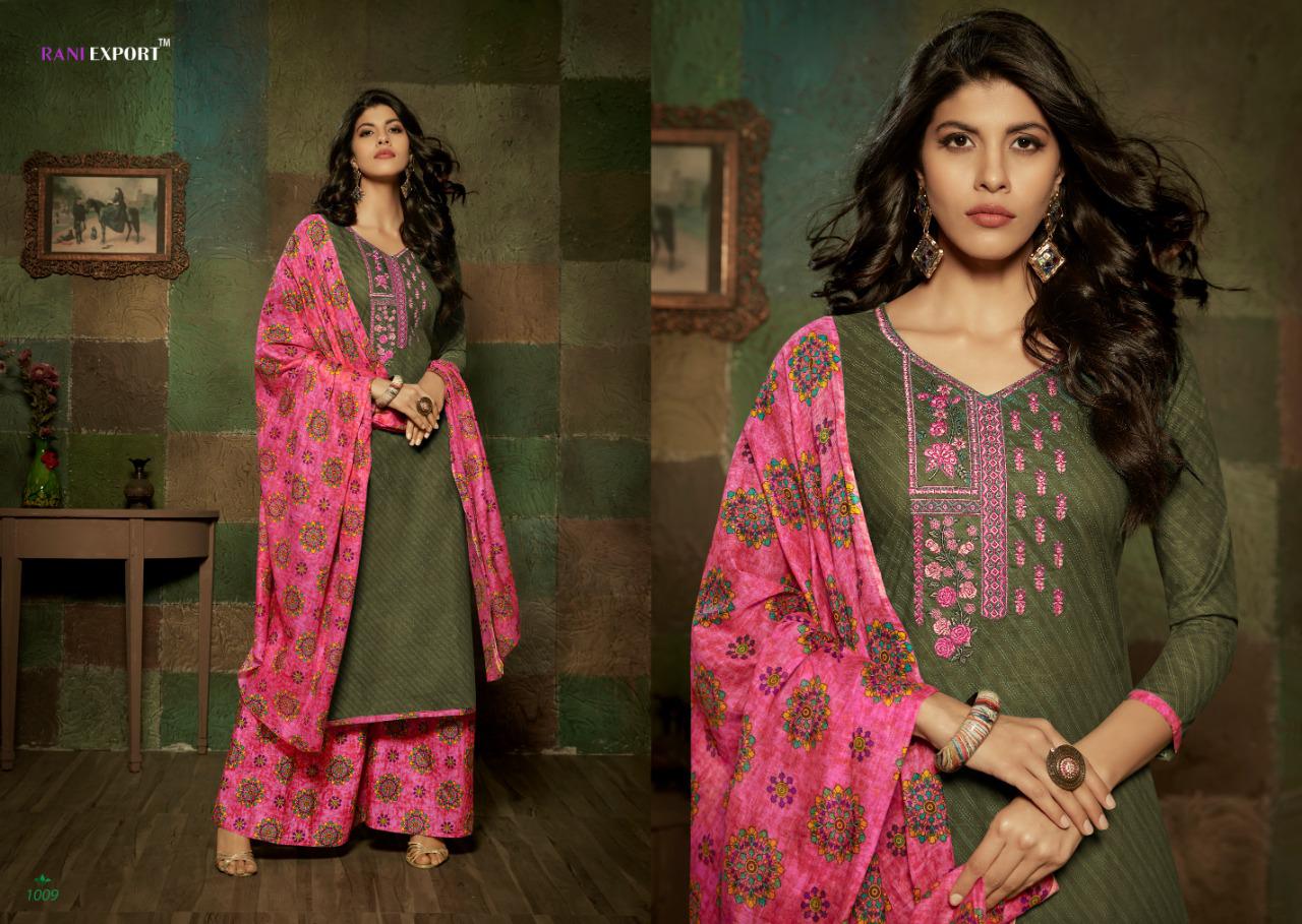 Kashida Kari By Rani Exports 1002 To 1009 Beautiful Suits Stylish Colorful Fancy Casual Wear & Ethnic Wear Pure Cambric Printed Dresses At Wholesale Price
