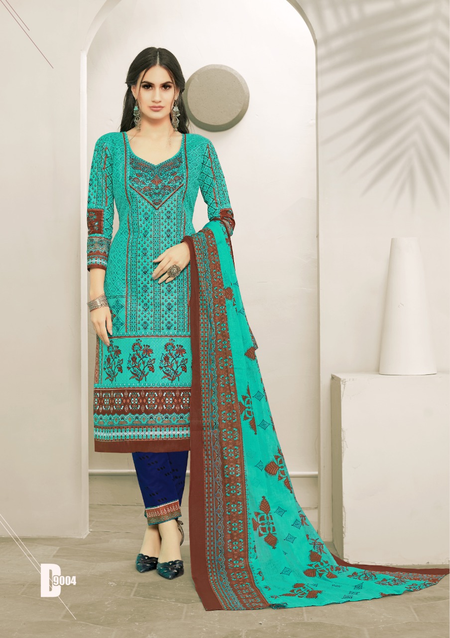 Kashish By Bindee 9001 To 9010 Series Beautiful Suits Stylish Fancy Colorful Casual Wear & Ethnic Wear & Ready To Wear Cotton Printed Dresses At Wholesale Price