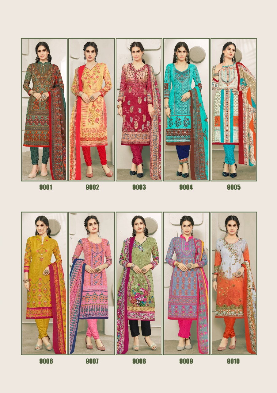 Kashish By Bindee 9001 To 9010 Series Beautiful Suits Stylish Fancy Colorful Casual Wear & Ethnic Wear & Ready To Wear Cotton Printed Dresses At Wholesale Price