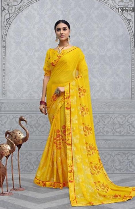 Kahsmiri By Sva 2701 To 2710 Series Indian Traditional Wear Collection Beautiful Stylish Fancy Colorful Party Wear & Occasional Wear Chinnon Printed Sarees At Wholesale Price