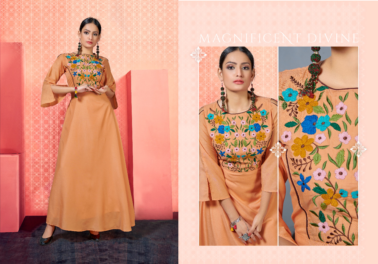 Kasmora By Rangshree 01 To 06 Series Beautiful Stylish Fancy Colorful Casual Wear & Ready To Wear & Ethnic Wear Polyster Muslin Kurtis At Wholesale Price