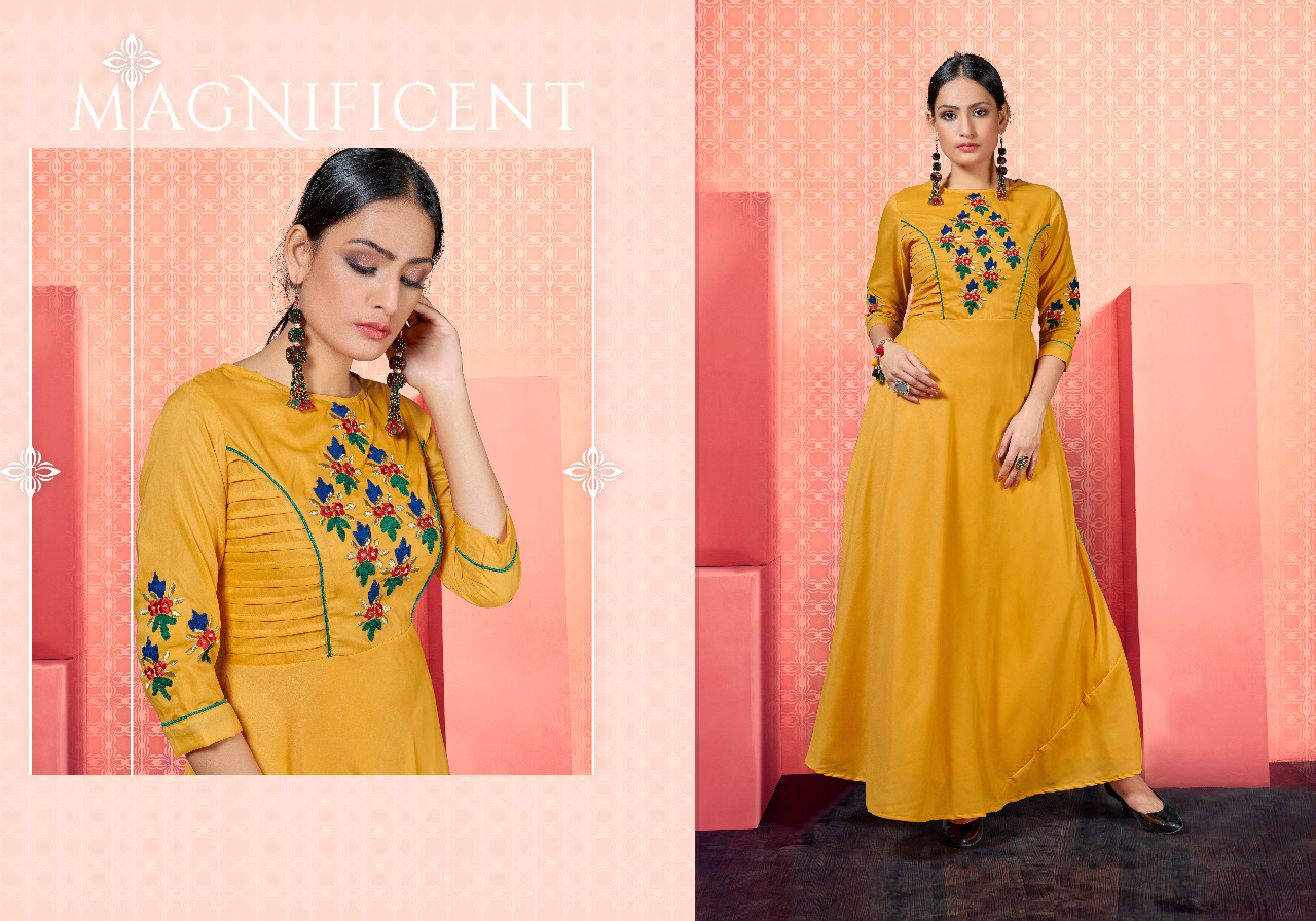 Kasmora By Rangshree 01 To 06 Series Beautiful Stylish Fancy Colorful Casual Wear & Ready To Wear & Ethnic Wear Polyster Muslin Kurtis At Wholesale Price