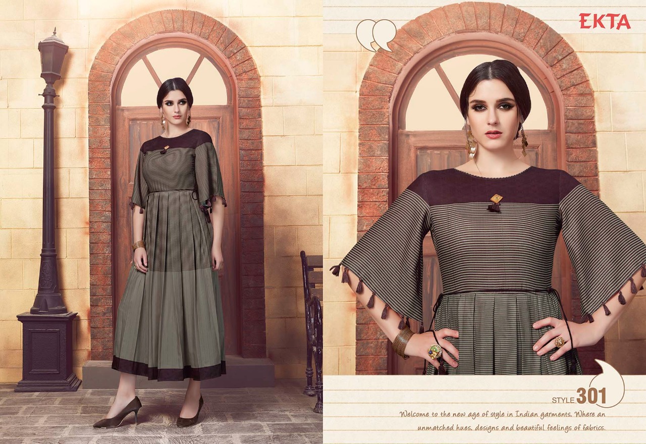Kashvi Vol-3 By Ekta Fashion 301 To 308 Series Beautiful Stylish Colorful Fancy Party Wear & Ethnic Wear & Ready To Wear Rayon Digital Printed Kurtis At Wholesale Price