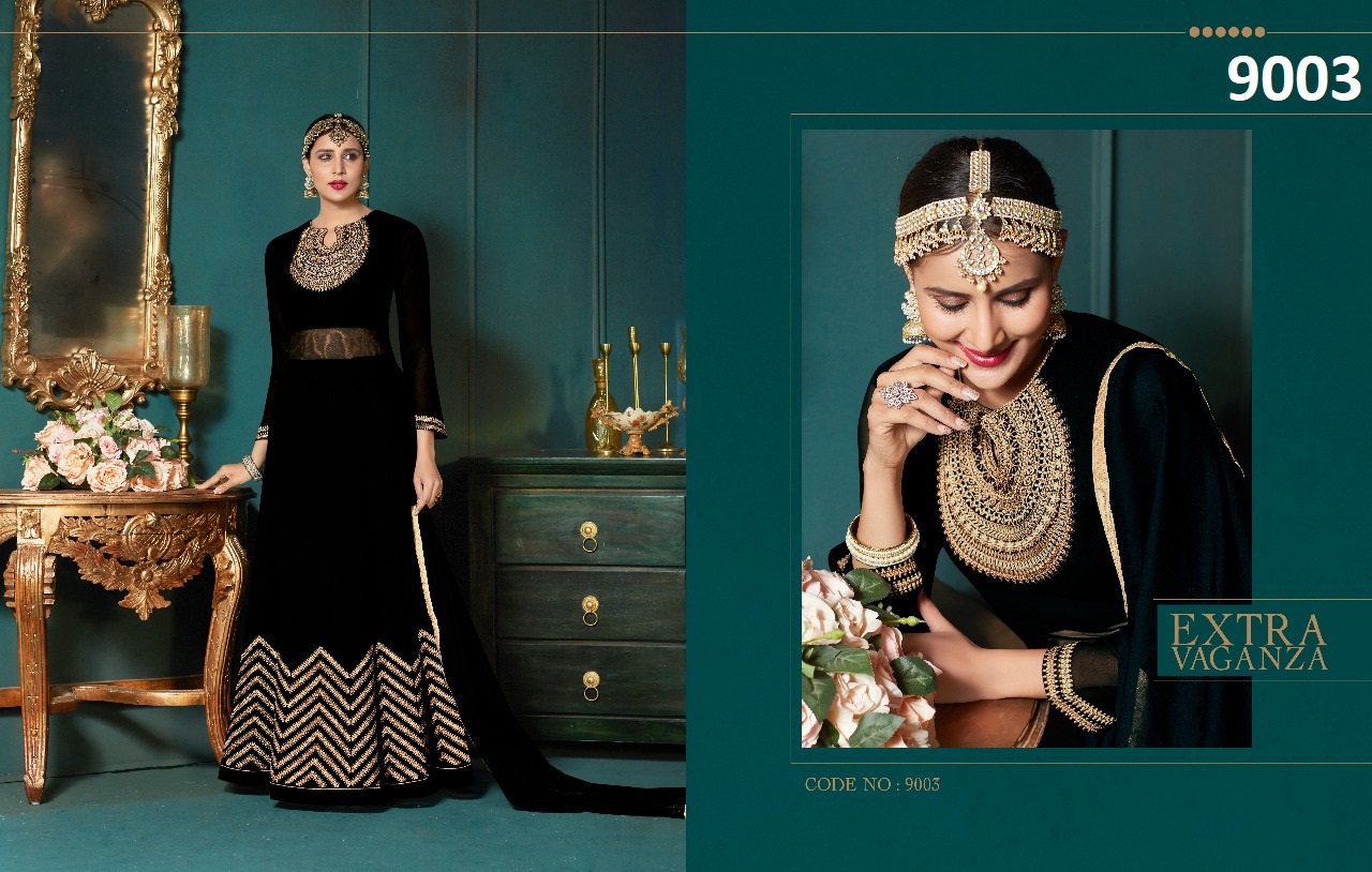 Kasi By Kianaa Fashions 9002 To 9007 Series Designer Anarkali Suits Bridal Collection Colorful Stylish Fancy Party Wear & Occasional Wear Georgette Embroidered Dresses At Wholesale Price