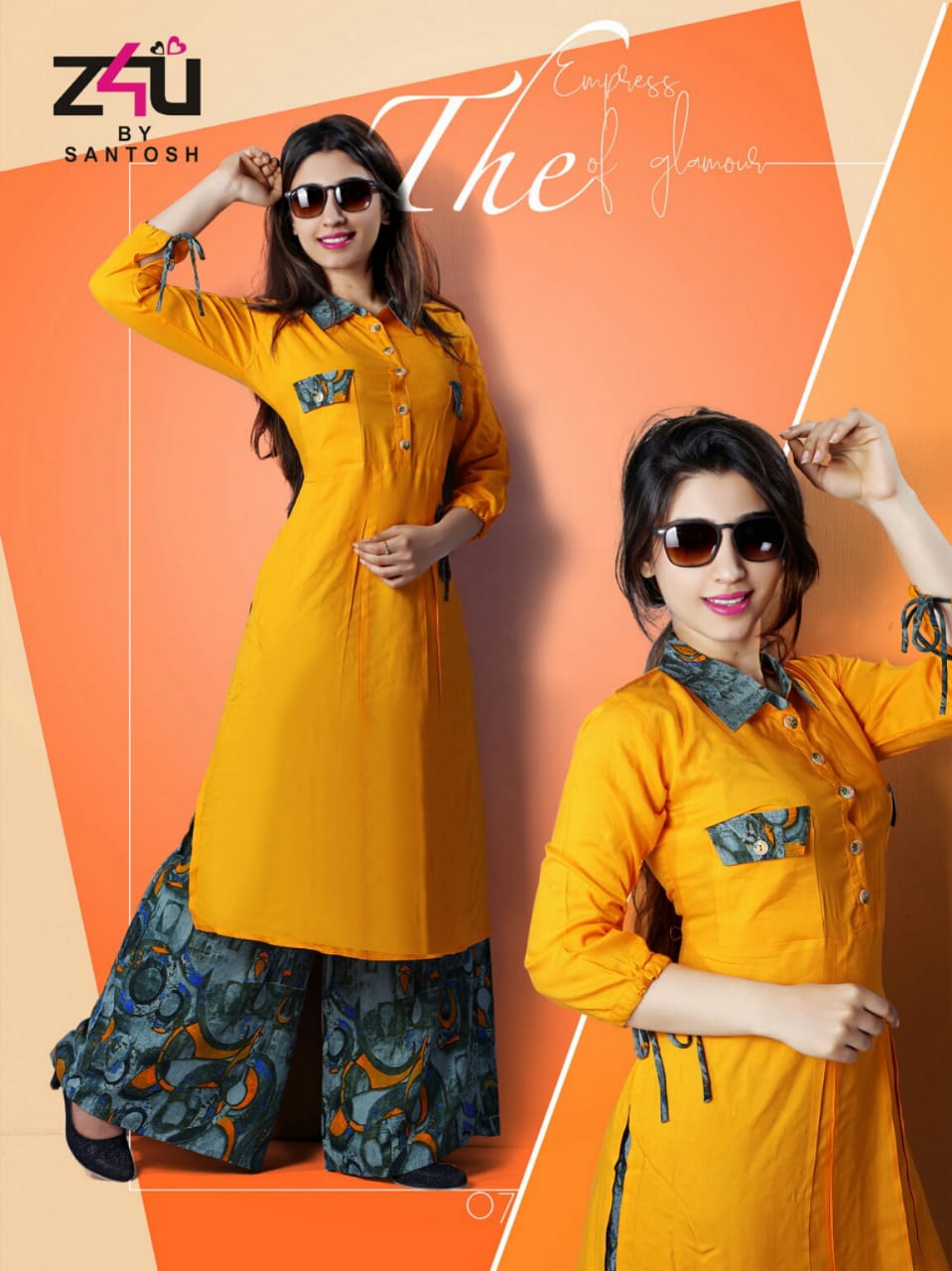 Kasturi By Z4u 01 To 10 Series Beautiful Stylish Fancy Colorful Casual Wear & Ethnic Wear & Ready To Wear Rayon Kurtis & Palazzos At Wholesale Price
