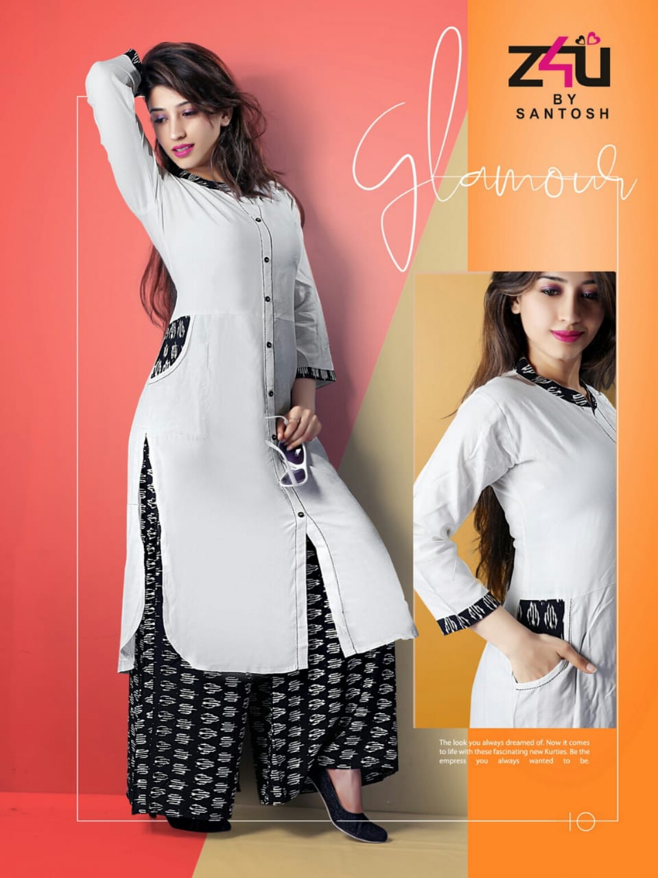 Kasturi By Z4u 01 To 10 Series Beautiful Stylish Fancy Colorful Casual Wear & Ethnic Wear & Ready To Wear Rayon Kurtis & Palazzos At Wholesale Price