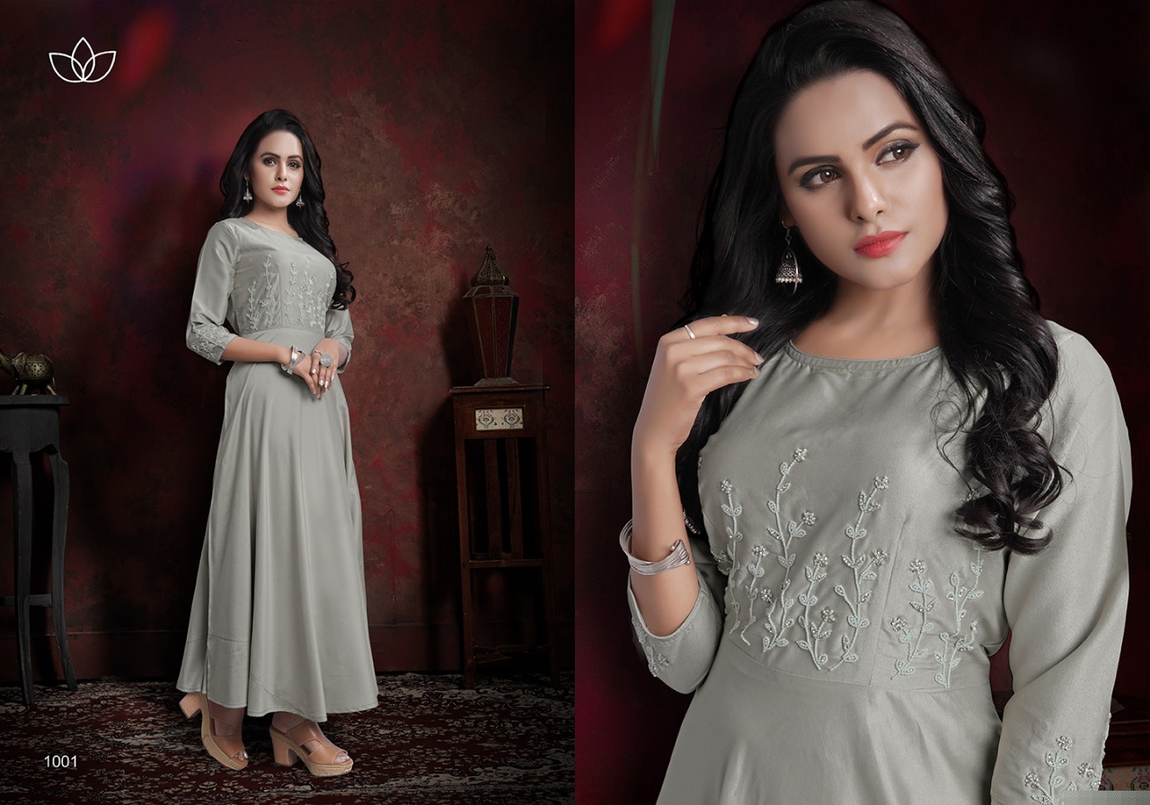 Katrina By Sanidhya Trendz 1001 To 1004 Series Beautiful Colorful Stylish Fancy Party Wear & Ethnic Wear & Ready To Wear Baverly Gowns At Wholesale Price
