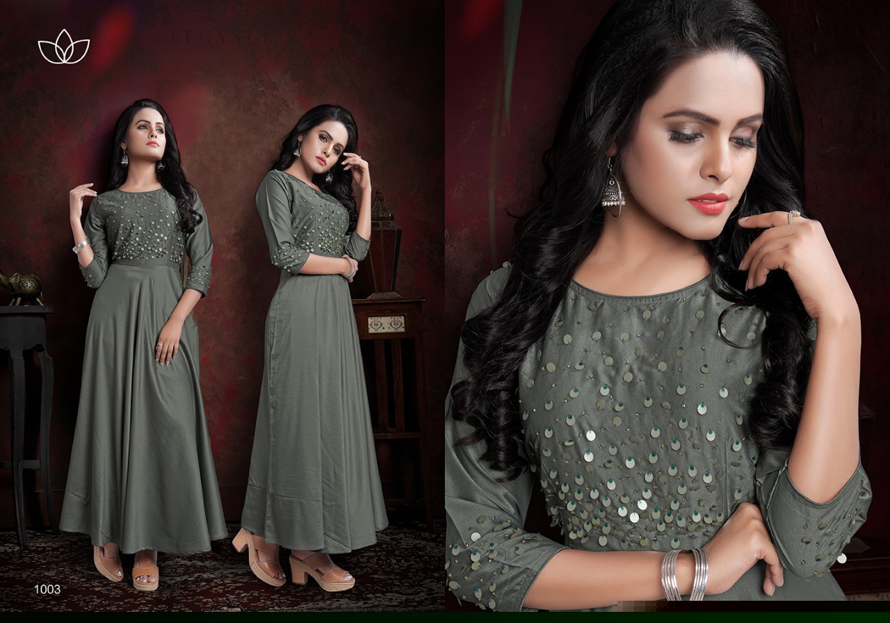 Katrina By Sanidhya Trendz 1001 To 1004 Series Beautiful Colorful Stylish Fancy Party Wear & Ethnic Wear & Ready To Wear Baverly Gowns At Wholesale Price