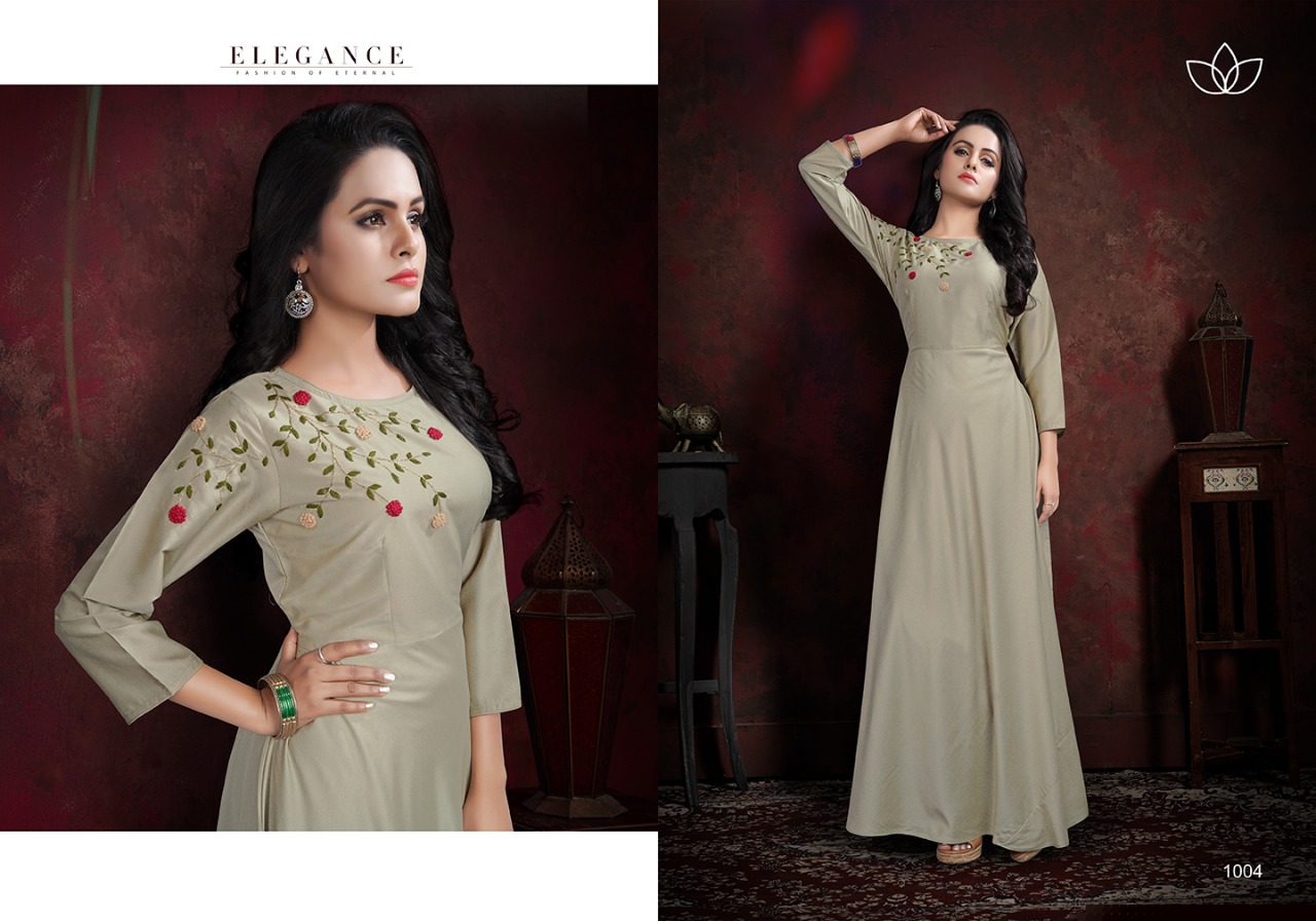 Katrina By Sanidhya Trendz 1001 To 1004 Series Beautiful Colorful Stylish Fancy Party Wear & Ethnic Wear & Ready To Wear Baverly Gowns At Wholesale Price