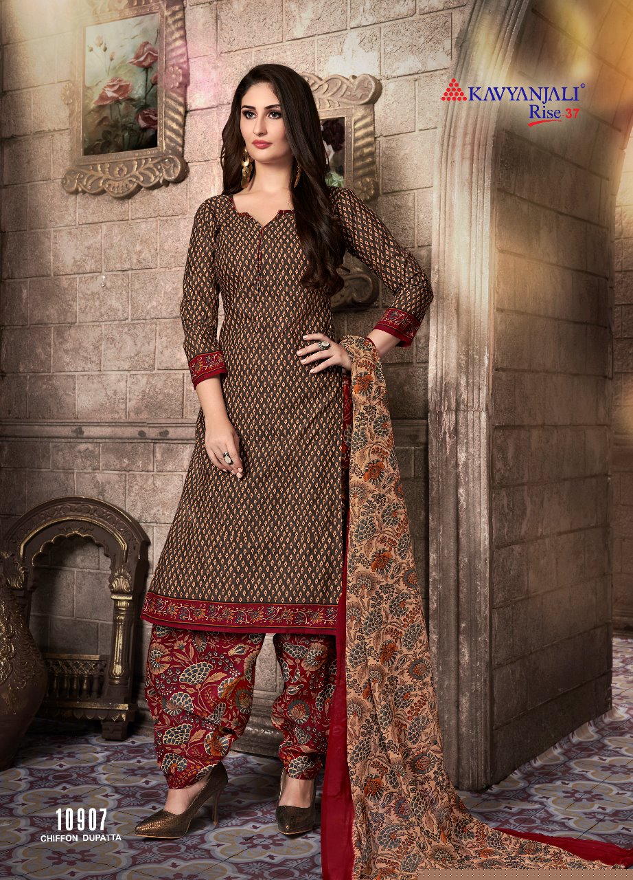 Kavyanjali By Rise 37 24001 To 24012 Series Beautiful Suits Colorful Stylish Fancy Colorful Casual Wear & Ethnic Wear Cotton Dresses At Wholesale Price