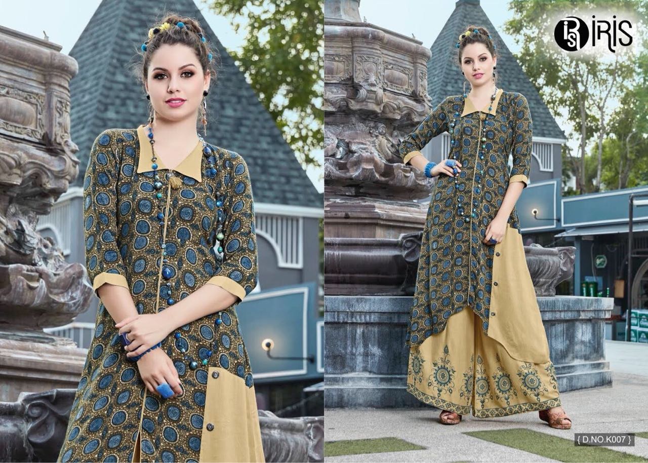 Kaya Vol-4 By Iris 001 To 010 Series Beautiful Stylish Fancy Colorful Casual Wear & Ethnic Wear Collection Rayon Printed Kurtis At Wholesale Price