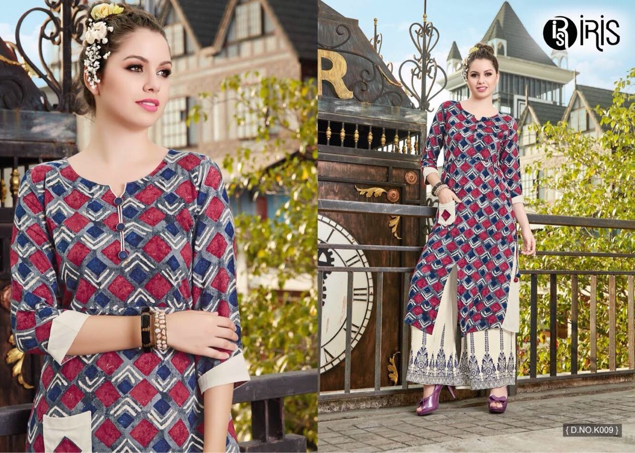Kaya Vol-4 By Iris 001 To 010 Series Beautiful Stylish Fancy Colorful Casual Wear & Ethnic Wear Collection Rayon Printed Kurtis At Wholesale Price