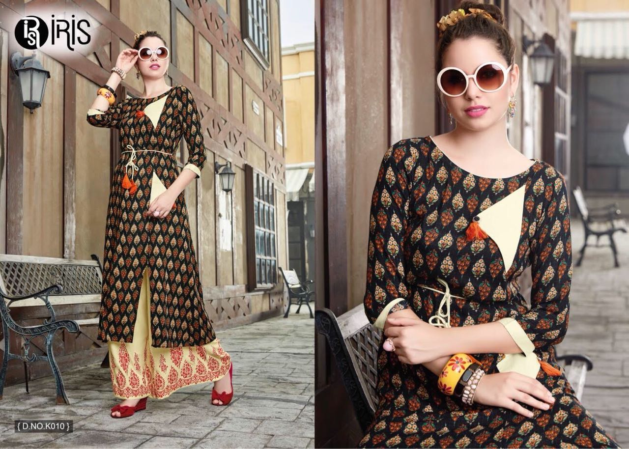 Kaya Vol-4 By Iris 001 To 010 Series Beautiful Stylish Fancy Colorful Casual Wear & Ethnic Wear Collection Rayon Printed Kurtis At Wholesale Price