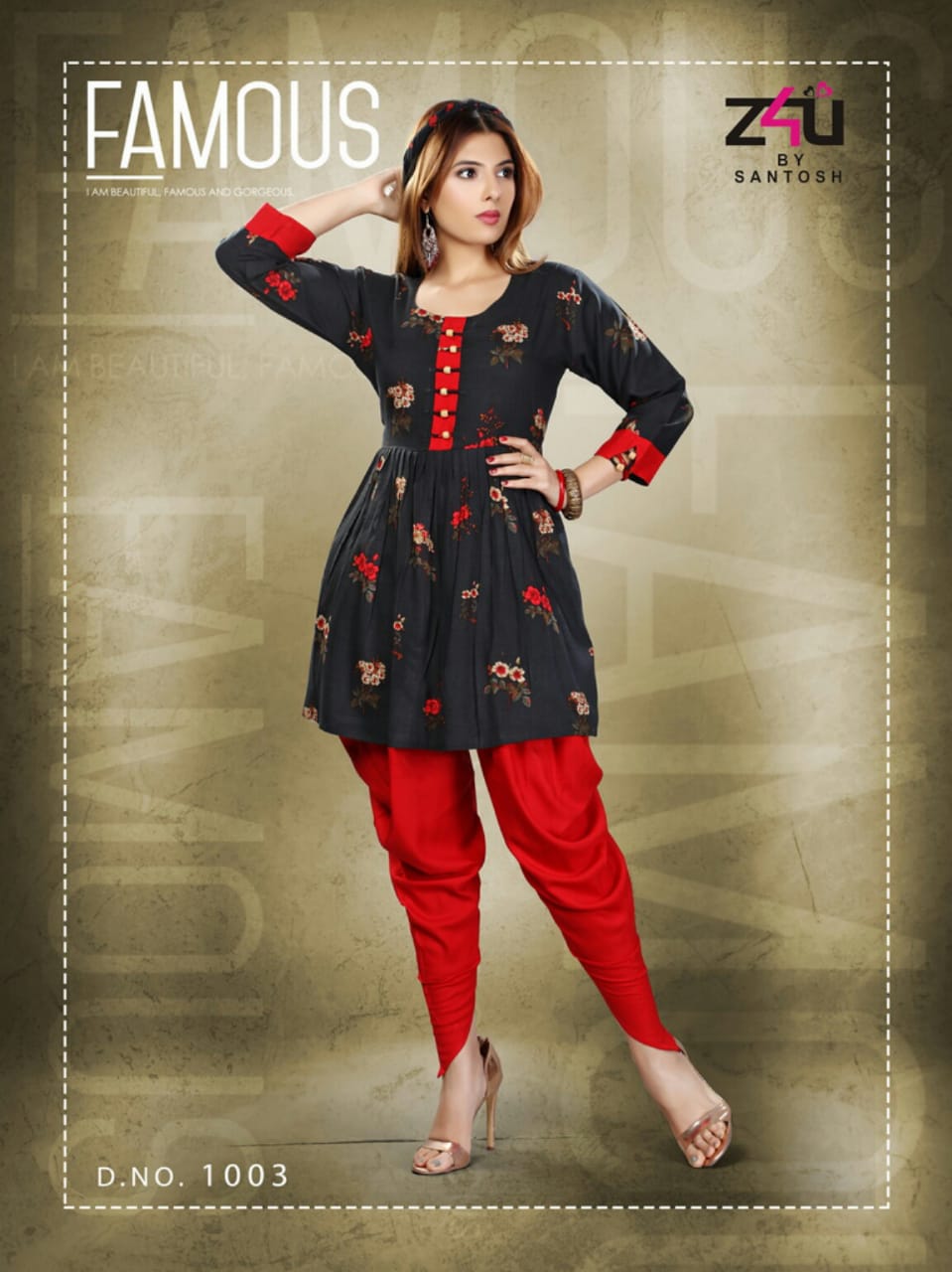 Kaya By Z4u 1001 To 1010 Series Beautiful Colorful Stylish Fancy Casual Wear & Ethnic Wear & Ready To Wear Rayon Kurtis & Dhoti At Wholesale Price