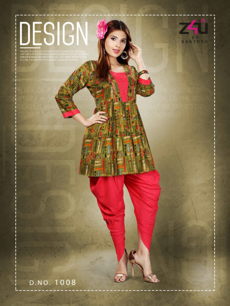 Kaya By Z4u 1001 To 1010 Series Beautiful Colorful Stylish Fancy Casual Wear & Ethnic Wear & Ready To Wear Rayon Kurtis & Dhoti At Wholesale Price