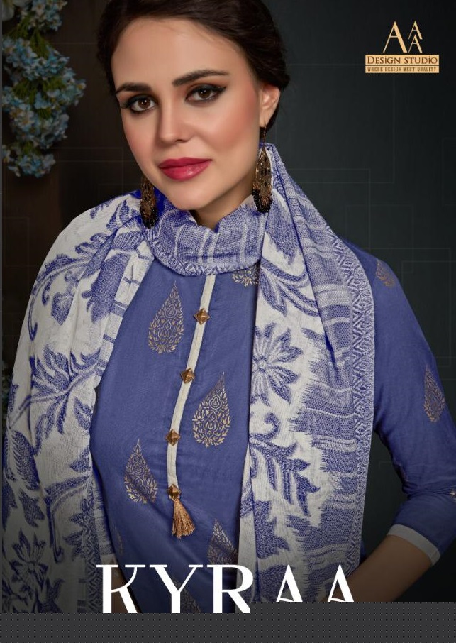 Kayraa By Aaa Design Studio 10001 To 10008 Series Beautiful Suits Stylish Fancy Colorful Party Wear & Ethnic Wear Cotton Lawn Gold Print With Accessories Work Dresses At Wholesale Price