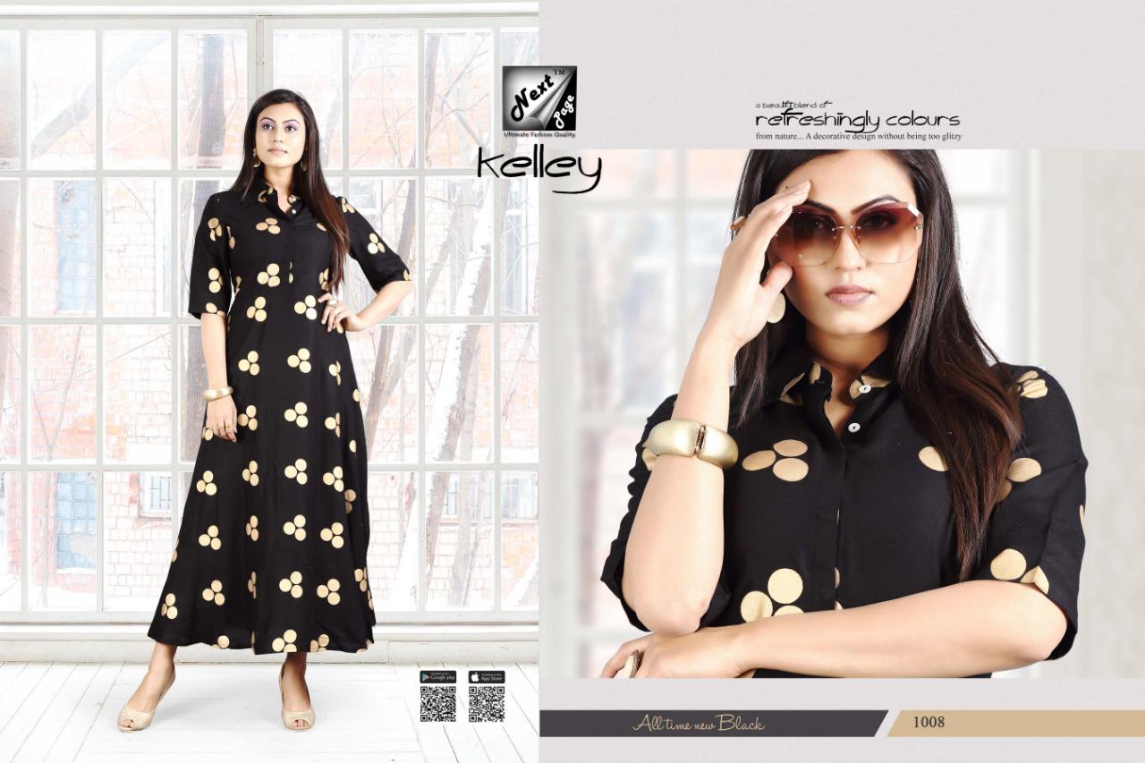 Kelley By Next Page 1001 To 1010 Series Designer Beautiful Stylish Colorful Fancy Ready To Wear & Casual Wear & Ethnic Wear Heavy Rayon And Cotton Kurtis At Wholesale Price
