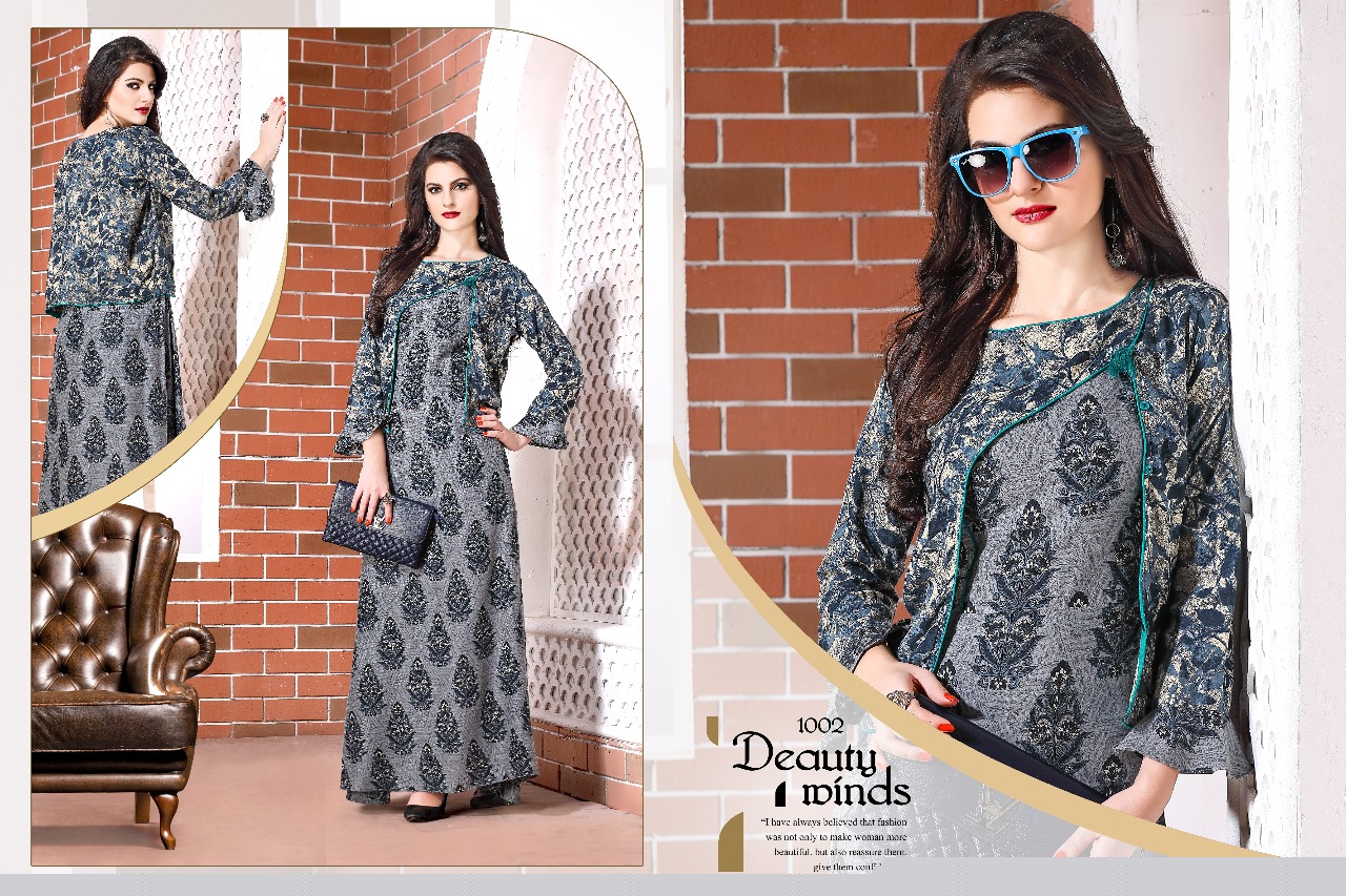 Kelly By Revaa 1001 To 1005 Series Beautiful Colorful Stylish Fancy Casual Wear & Ethnic Wear & Ready To Wear Heavy Rayon Kurtis At Wholesale Price