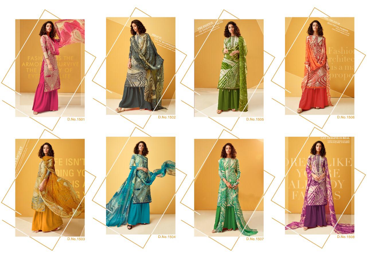 Kesari Vol-15 By Ankit Textile 1501 To 1508 Series Beautiful Suits Colorful Stylish Fancy Colorful Casual Wear & Ethnic Wear Cambric Cotton Print With Work Dresses At Wholesale Price