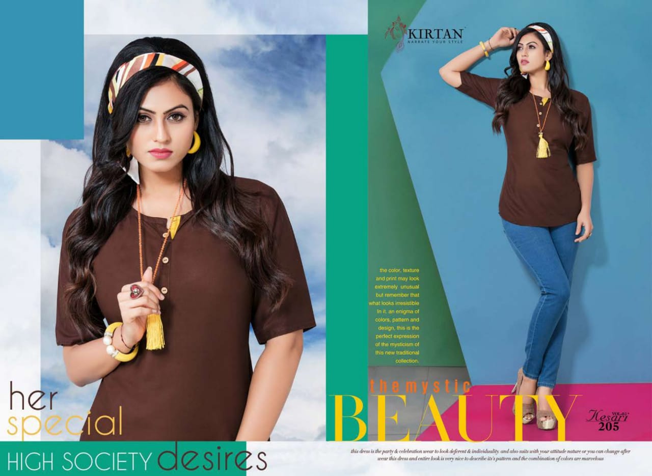 Kesari Vol 2 By Kirtan 201 To 208 Series Beautiful Stylish Colorful Fancy Ethnic Wear & Casual Wear Heavy Rayon Kurtis At Wholesale Price