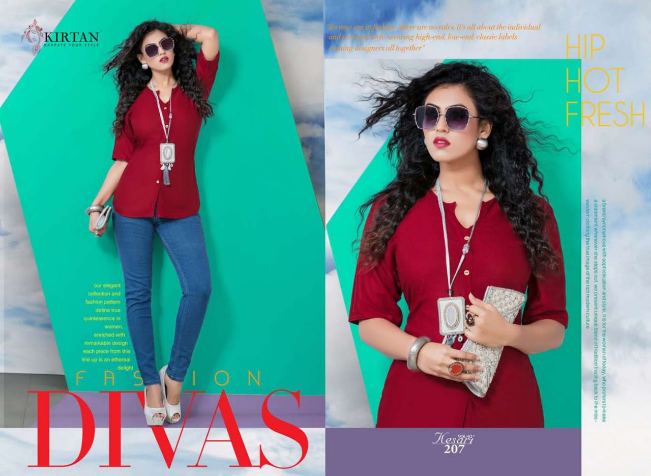Kesari Vol 2 By Kirtan 201 To 208 Series Beautiful Stylish Colorful Fancy Ethnic Wear & Casual Wear Heavy Rayon Kurtis At Wholesale Price
