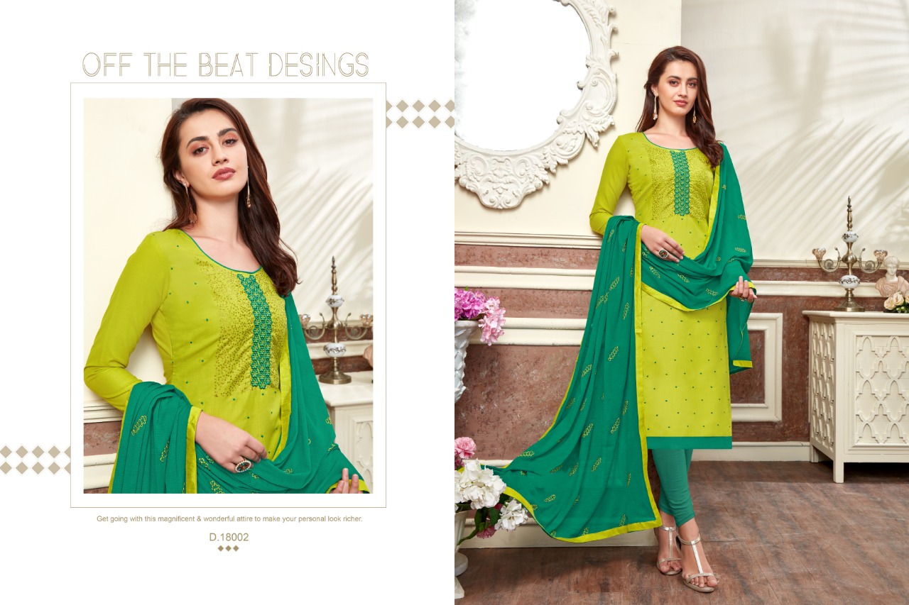 Kesari By Raghav Royal 18001 Ro 18012 Series Beautiful Fancy Colorful Stylish Wedding Wear Collection Party Wear & Occasional Wear Soft Cotton Slub Embroidery Dresses At Wholesale Price