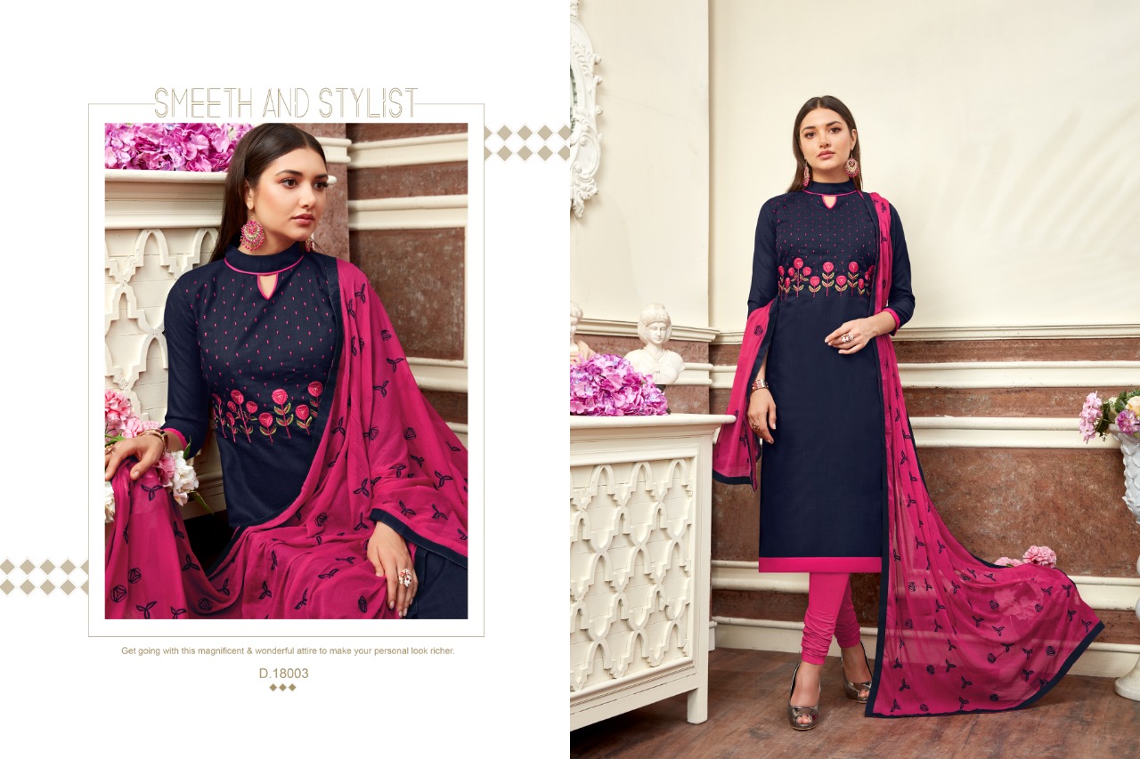 Kesari By Raghav Royal 18001 Ro 18012 Series Beautiful Fancy Colorful Stylish Wedding Wear Collection Party Wear & Occasional Wear Soft Cotton Slub Embroidery Dresses At Wholesale Price